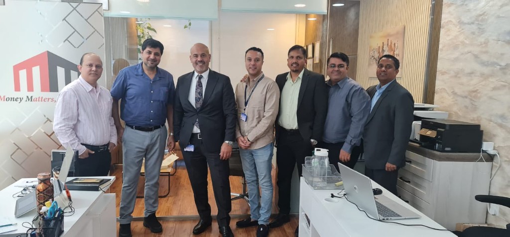 Money Matters team with Arab Bank representatives in the Dubai office