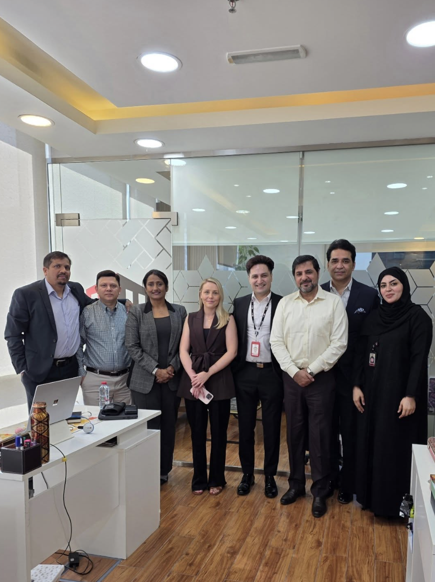 Money Matters team with HSBC representatives in the Dubai office